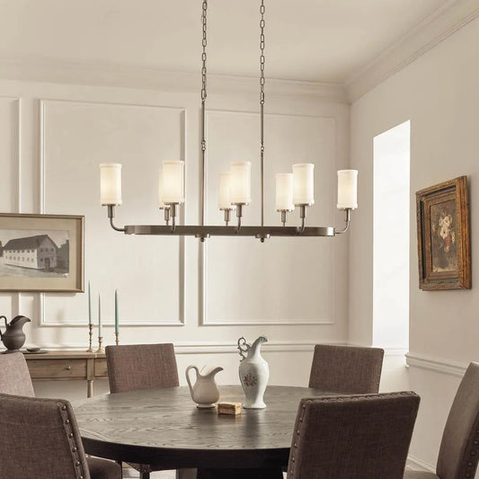 Vetivene Linear Chandelier 8Lt