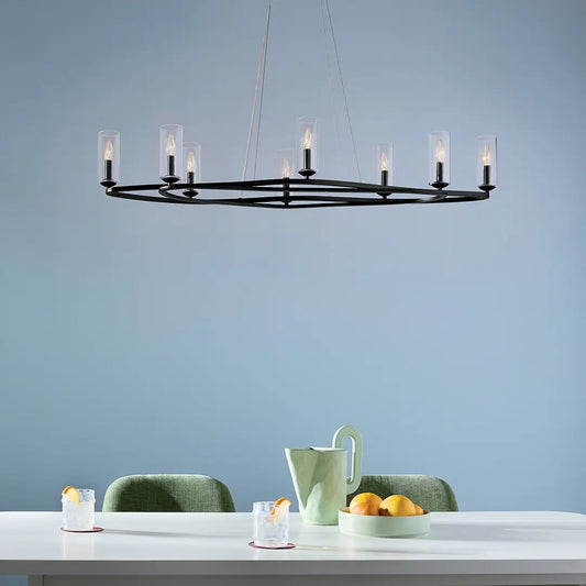 Harpin Oval Chandelier 8Lt