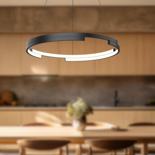 Anello Minor 24-in Black LED Pendant