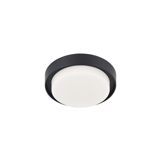 Bailey 5-in Black LED Exterior Ceiling
