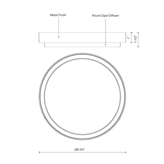 Bailey Gray LED Exterior Ceiling