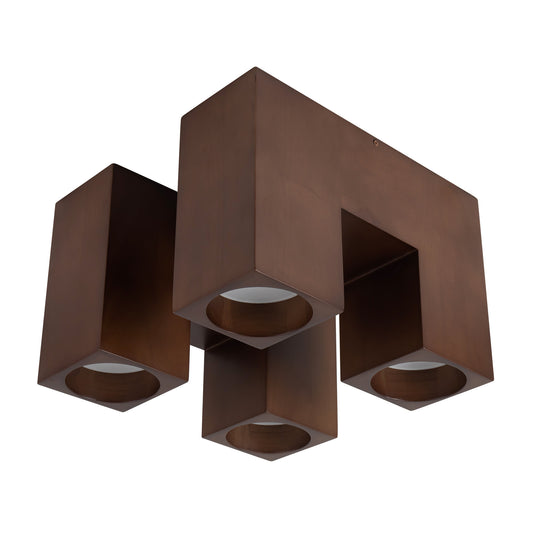 Bosco Solid Wood LED Flush Mount