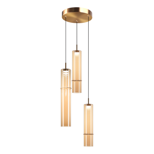 A pendant and wall light with bamboo-shaped glass and LED lighting is a beautiful fusion of natural-inspired design and modern lighting technology. Coming in single, multi pendant and wall version, this is a beautiful option for multiple uses.