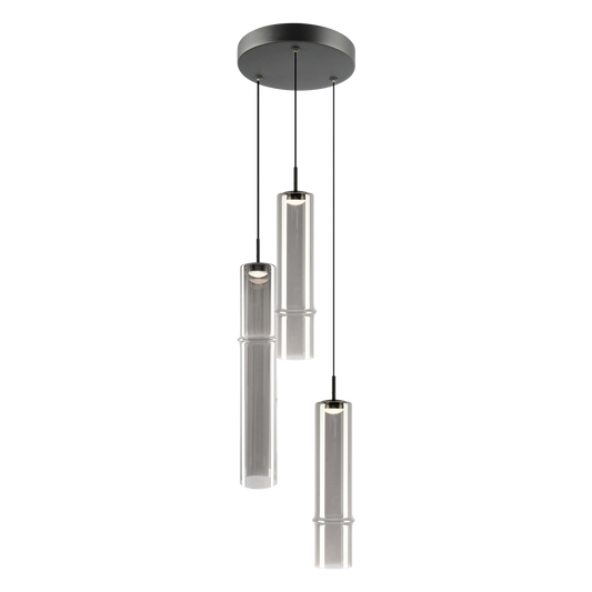 A pendant and wall light with bamboo-shaped glass and LED lighting is a beautiful fusion of natural-inspired design and modern lighting technology. Coming in single, multi pendant and wall version, this is a beautiful option for multiple uses.