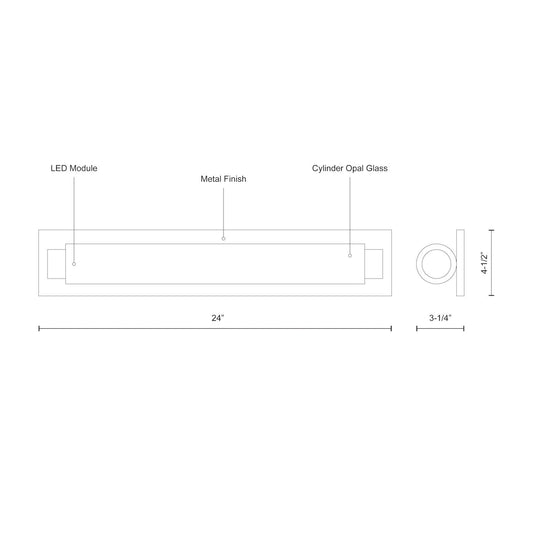 Charleston 24-in Chrome LED Vanity