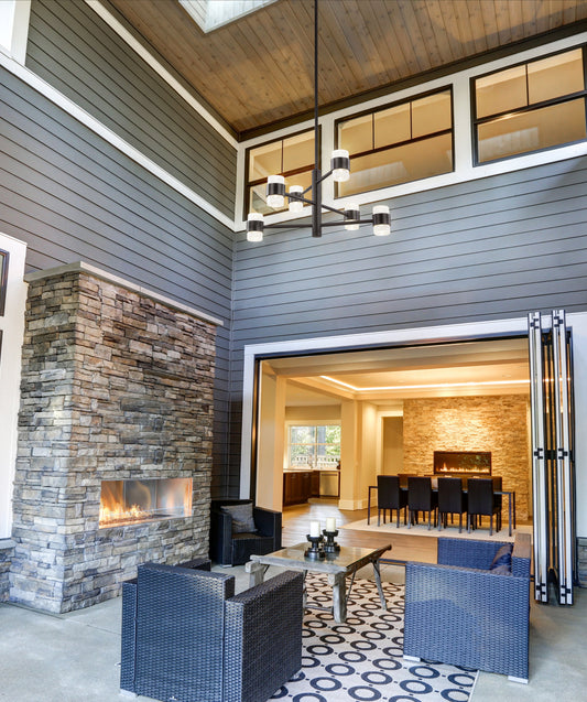 Copenhagen 24-in (3 Tier) Black LED Exterior Pendant