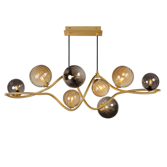 Planetary 8-Light LED Linear Pendant