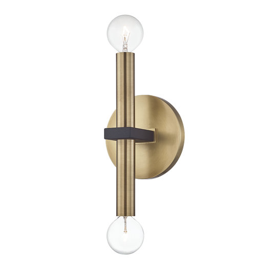 Mitzi Colette Wall Sconce in Aged Brass/black