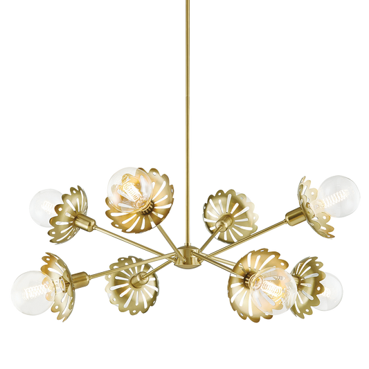 Mitzi Alyssa Chandelier in Aged Brass