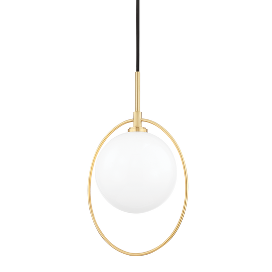 Mitzi Babette Pendant in Aged Brass