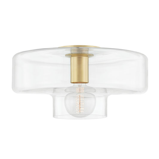 Mitzi Iona Flush Mount in Aged Brass