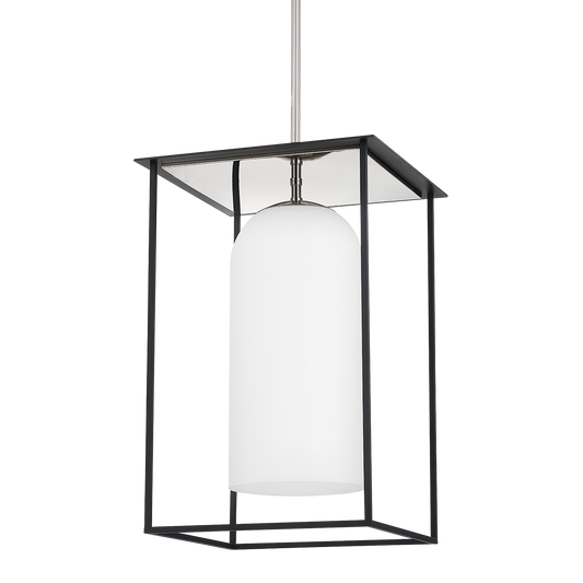 Mitzi Teres Pendant in POLISHED NICKEL/TEXTURED BLACK
