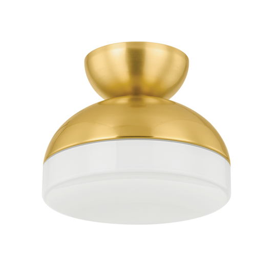 Mitzi RUE Flush Mount in Aged Brass