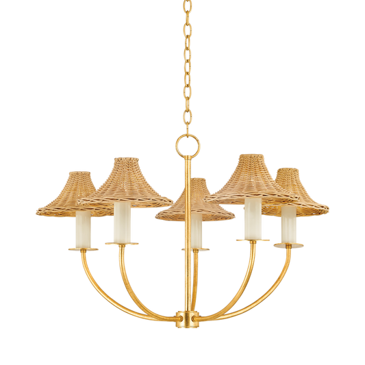 Mitzi TWILA Chandelier in Vintage Gold Leaf