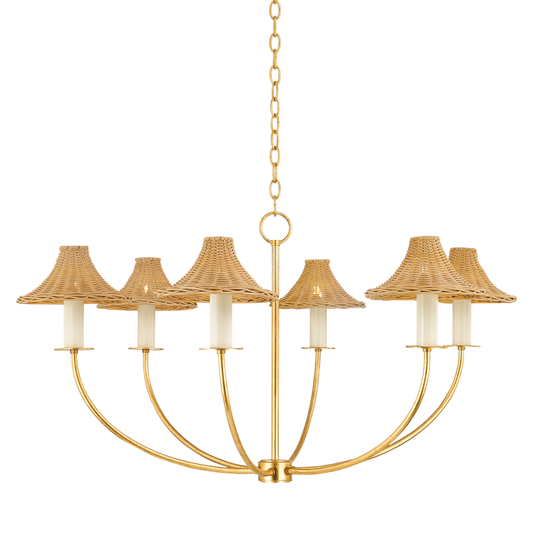 Mitzi TWILA Chandelier in Vintage Gold Leaf