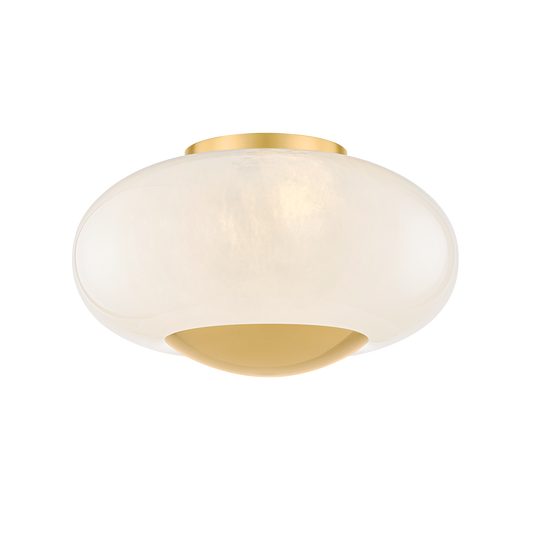 Mitzi LOTTIE Flush Mount in AGED BRASS