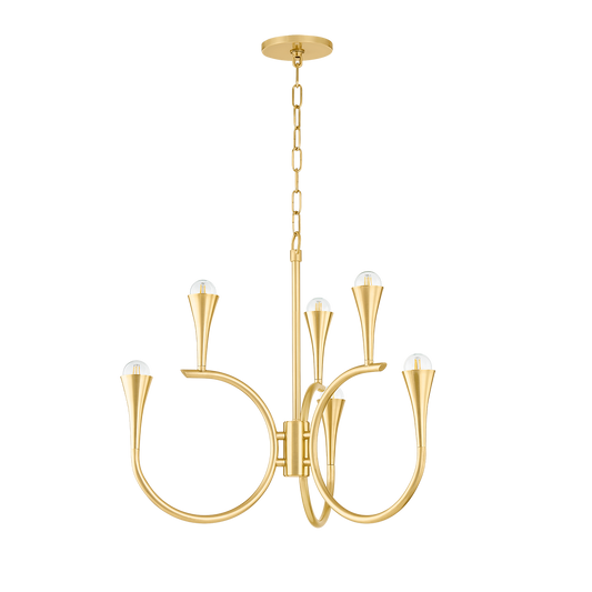 Mitzi AVIANA CHANDELIER in AGED BRASS