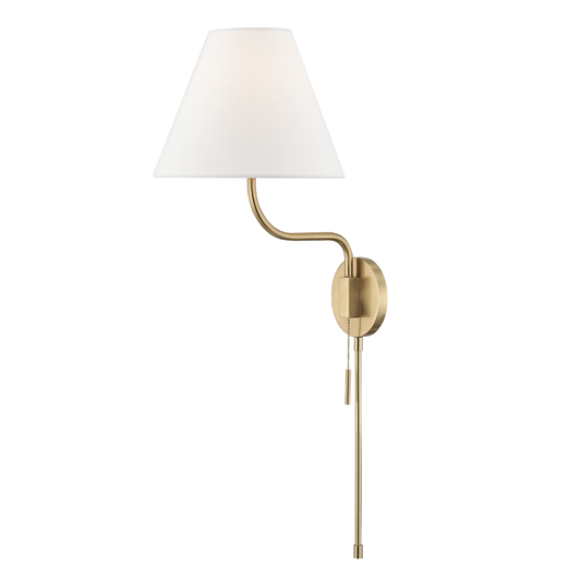 Mitzi Patti Plug-in Sconce in Aged Brass