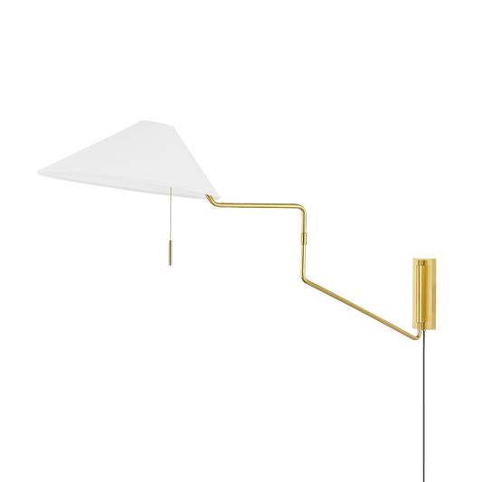 Mitzi Aisa Plug-in Sconce in Aged Brass