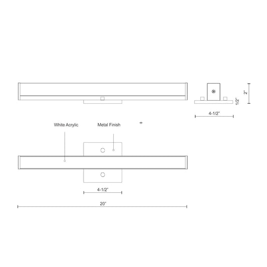 Jane-Slim 20-in Chrome LED Vanity