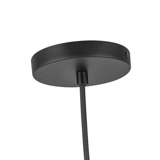 Marco 12-in Black/Opal Glass LED Pendant