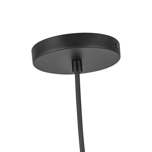 Marco 16-in Black/Opal Glass LED Pendant