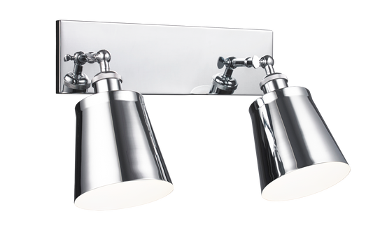 A wall sconce series inspired by the traditional stage light design. Kinsley is adjustable and is available in 2 finishes: Black finish and Chrome. Classic design never goes out of style.