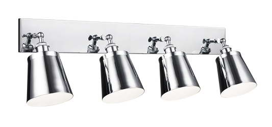 A wall sconce series inspired by the traditional stage light design. Kinsley is adjustable and is available in 2 finishes: Black finish and Chrome. Classic design never goes out of style.