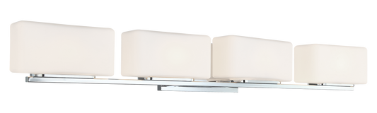 Chiclet is a soft modern design with smooth white glass and rounded edges to be installed as a wall sconce or vanity. The series is available in 4 sizes, a 1 light, 2 light, 3 light and 4 light options in either Chrome or Matte Black finishes.