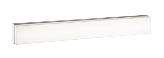 Sleek square and rectangular shape is the signature of this product.The clean lines represent simplicity at its best. The base comes in Chrome or Oxidized Black paired with a painted white glass shade. Available in both a LED wall sconce and flush mount.