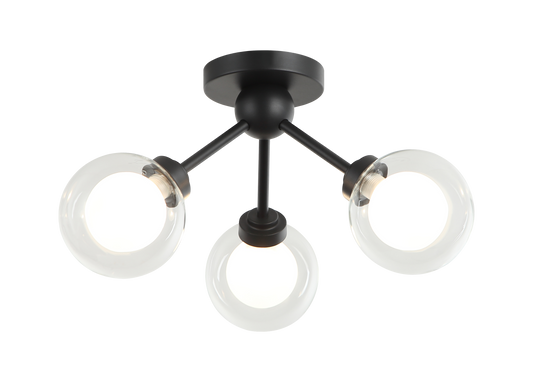 A chandelier inspired by the solar system, the Solaris comes with white opal inner glass and clear outer glass.The design typically aims to capture a celestial, orbital aesthetic.