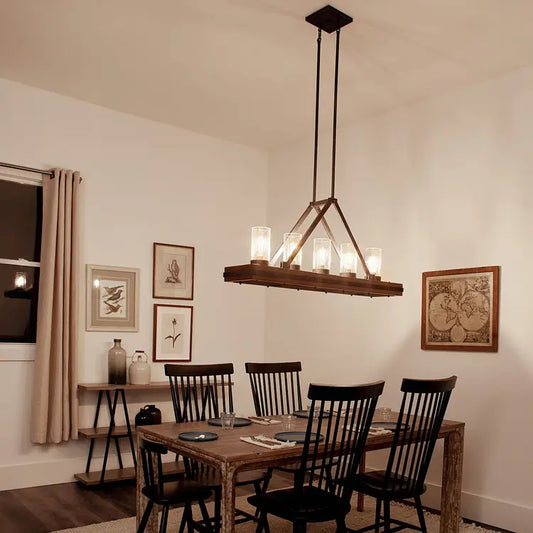 Colerne Linear Chandelier 8Lt