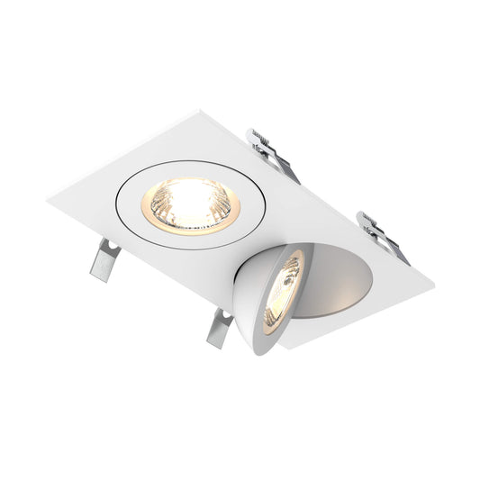 Pivot Double 4" Flat Recessed LED Gimbal 5CCT