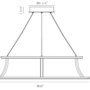 Cadoux 30" Integrated LED Pendant Chandelier