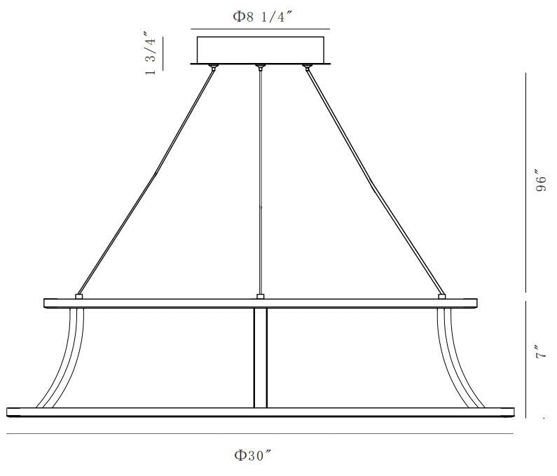 Cadoux 30" Integrated LED Pendant Chandelier