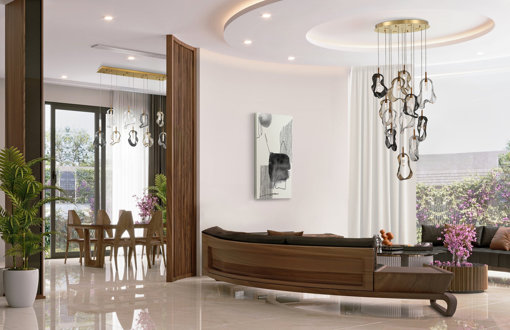 Norah 12-Light 24" Integrated LED Multi Drop Chandelier