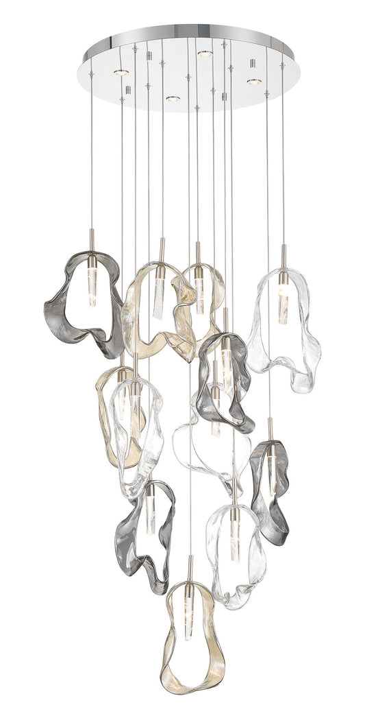 Norah 12-Light 24" Integrated LED Multi Drop Chandelier