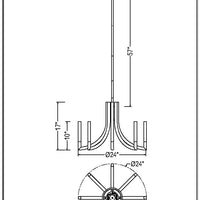 Olette 8-Light 24" Integrated LED Pendant Chandelier