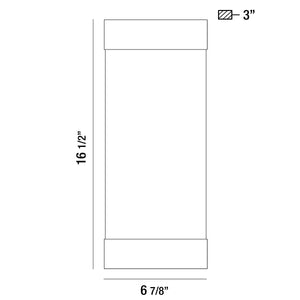 Tiffany 17" Integrated LED Outdoor Wall Sconce