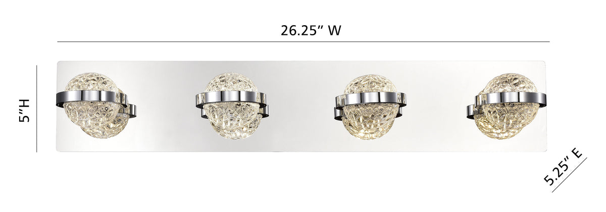 Ryder 4-Light 26" Integrated LED Vanity