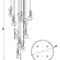 Norah 12-Light 24" Integrated LED Multi Drop Chandelier