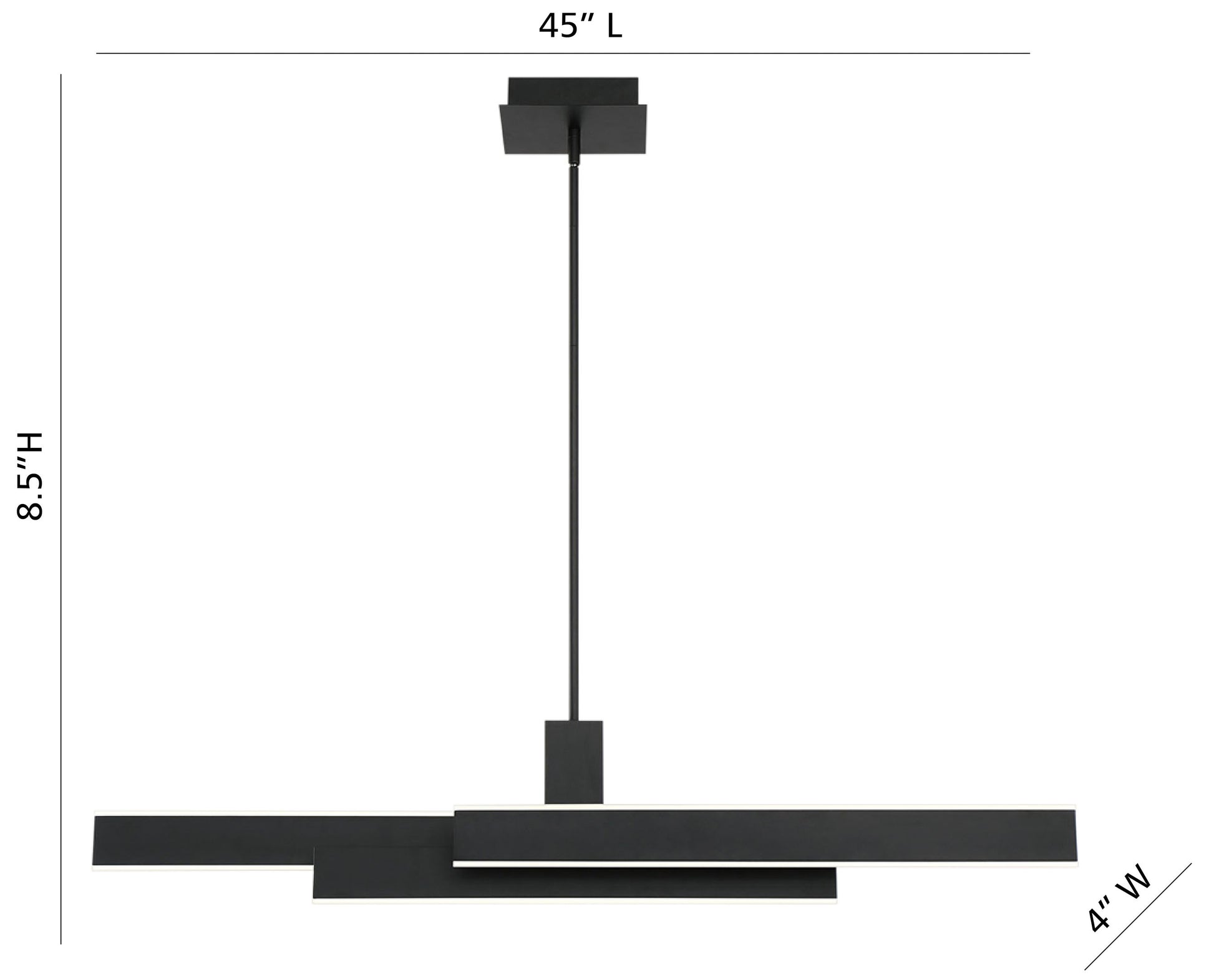 Cameno 45" Integrated LED Linear Chandelier