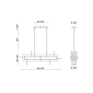 Inizio 48" Integrated LED Linear Chandelier