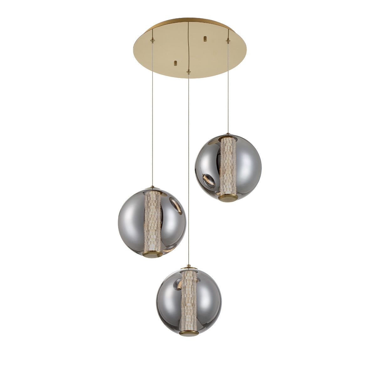Atomo 3-Light 21" Integrated LED Multi Drop Chandelier