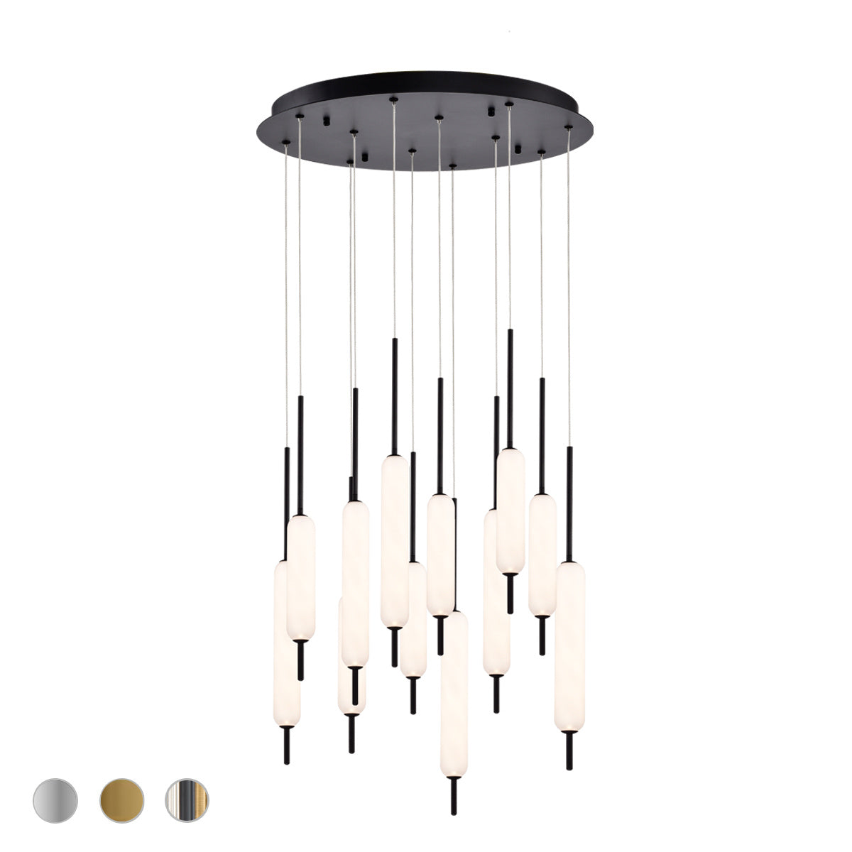 Cumberland 12-Light 22" Integrated LED Multi Drop Chandelier