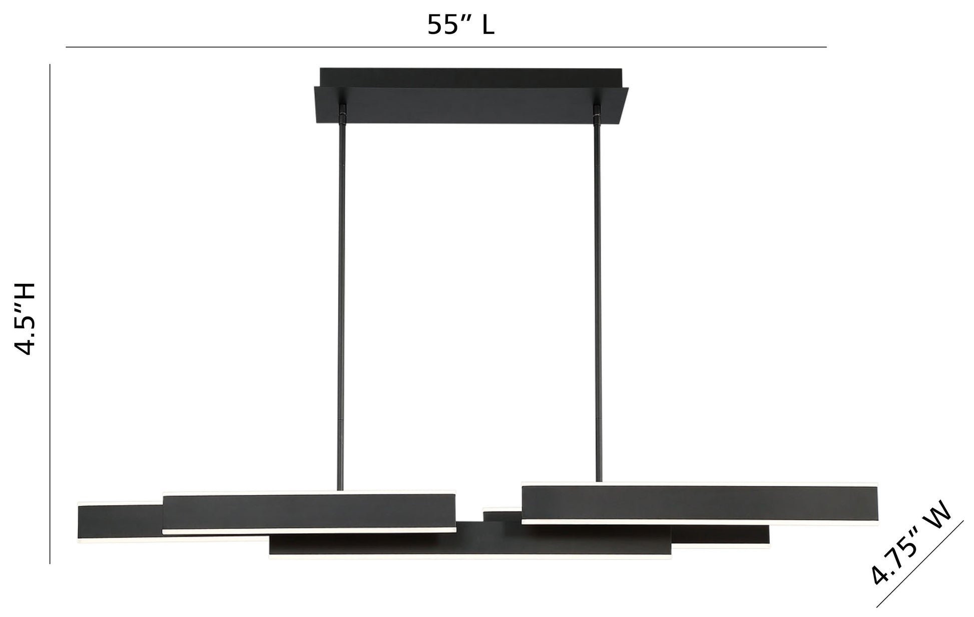 Cameno 55" Integrated LED Linear Chandelier