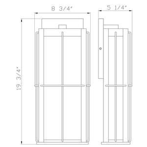 Bensa 20" Integrated LED Outdoor Wall Sconce