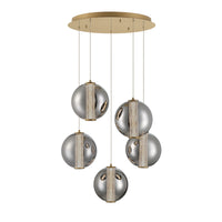 Atomo 5-Light 26" Integrated LED Multi Drop Chandelier
