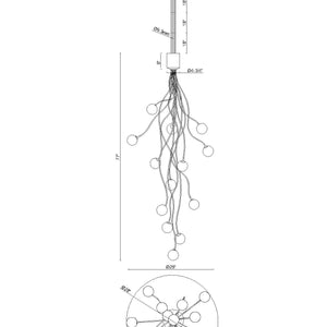 Athena 13-Light 28" Integrated LED Chandelier