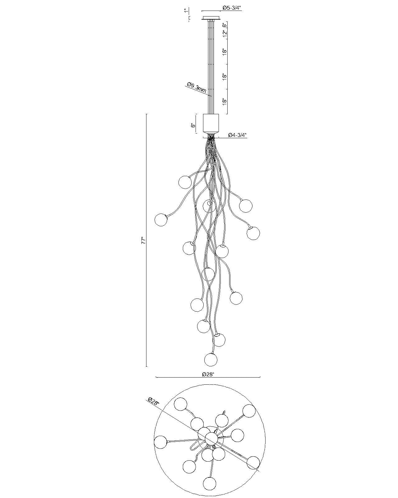 Athena 13-Light 28" Integrated LED Chandelier